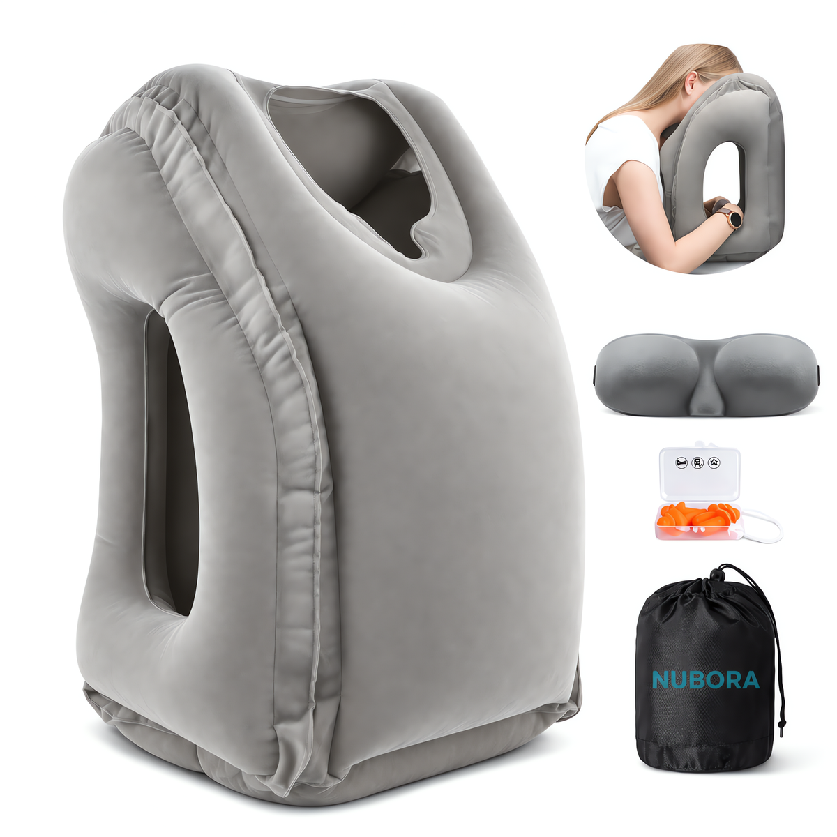 Almohada de viaje para dormir sentado sin dolor de cuello